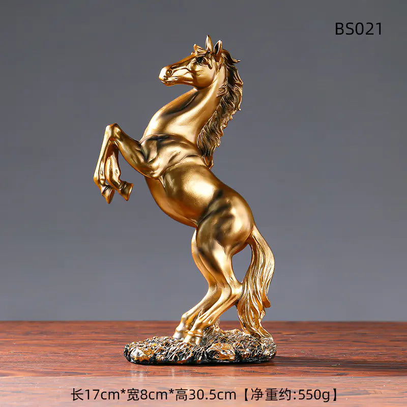 Figura decorativa de caballo estilo europeo para hogar u oficina