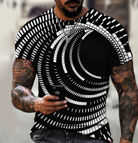 Camiseta de poliéster para hombre de la calle Harajuku Fashion