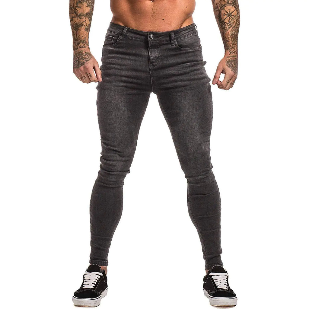 Vaqueros ajustados elásticos  azul para hombre