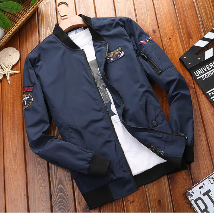 Men's Casual Autumn Jacket - Loose Fit Bomber Coat