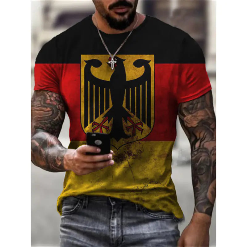 Camiseta retro de estilo urbano de verano para hombre