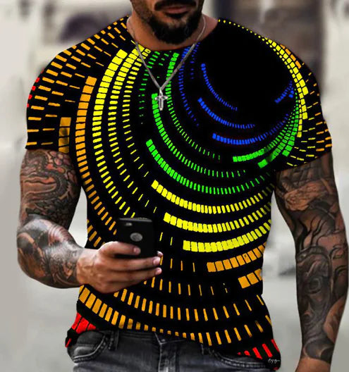 Camiseta de poliéster para hombre de la calle Harajuku Fashion