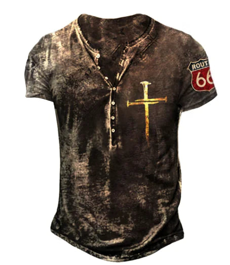 Camiseta de algodón estilo punk retro de moda callejera para hombre