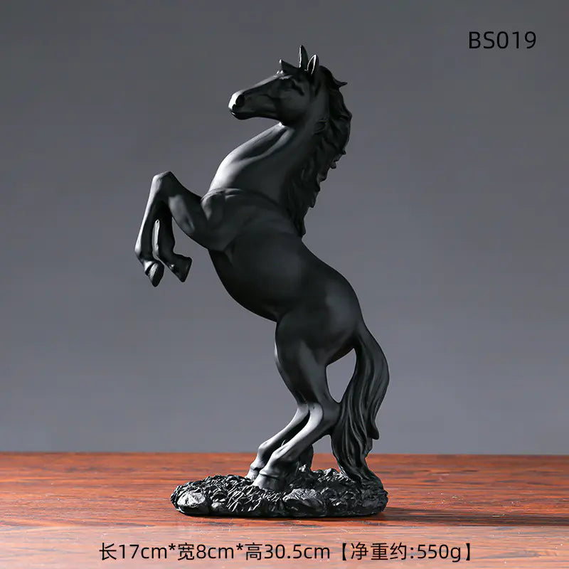 Figura decorativa de caballo estilo europeo para hogar u oficina