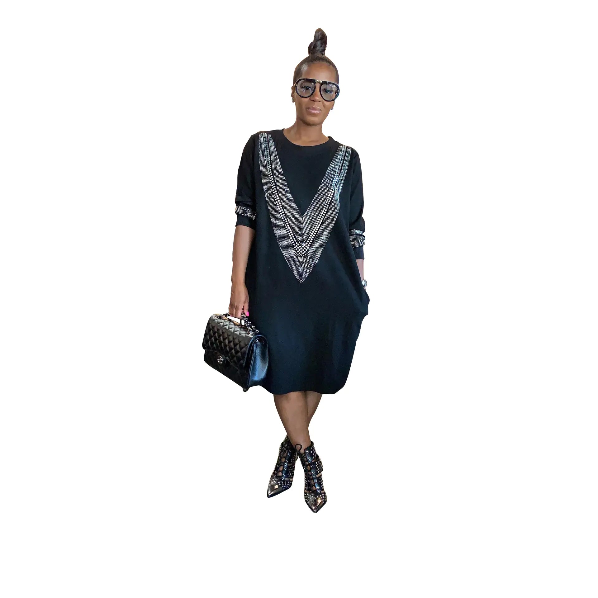 Vestido holgado informal de mujer para otoño/invierno