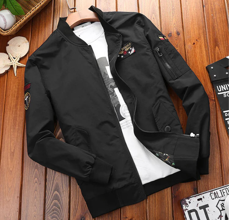 Men's Casual Autumn Jacket - Loose Fit Bomber Coat
