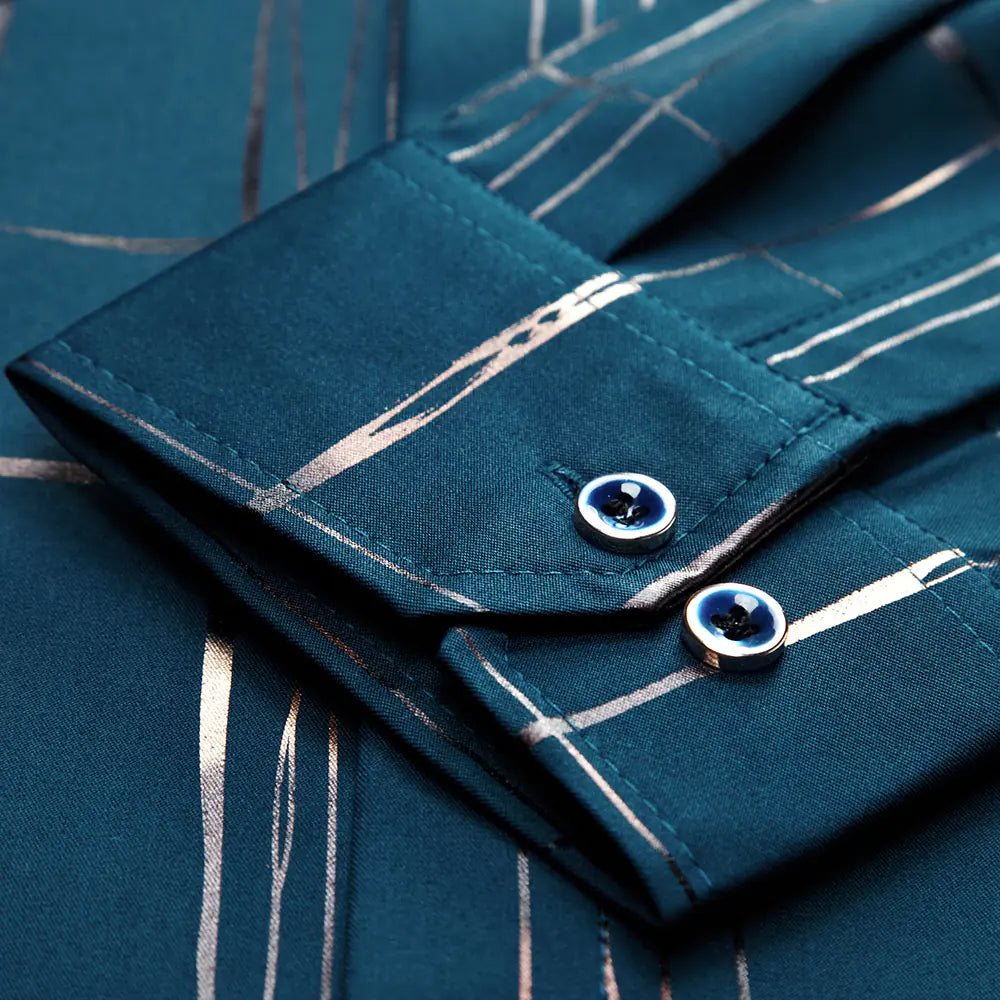 Camisa casual de moda para hombre en poliéster y elastano