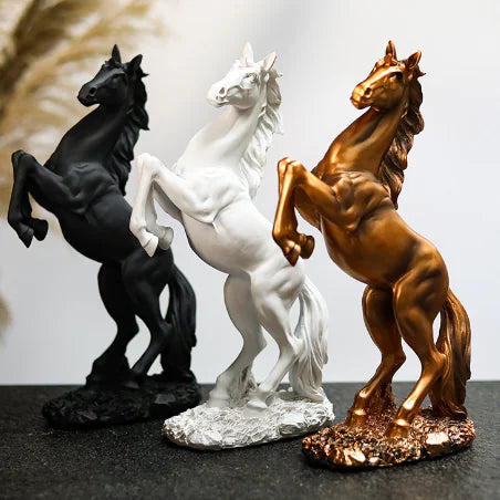 Figura decorativa de caballo estilo europeo para hogar u oficina