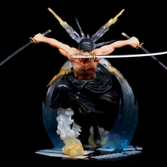 Figura de exhibición de One Piece Zoro estilo tres espadas
