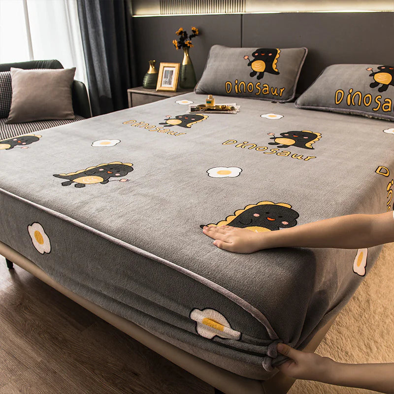 Funda de colchón de terciopelo coral