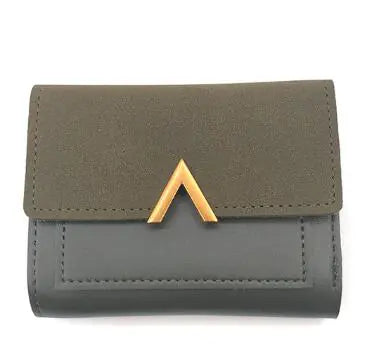 Cartera clásica de mujer con bordado y monedero