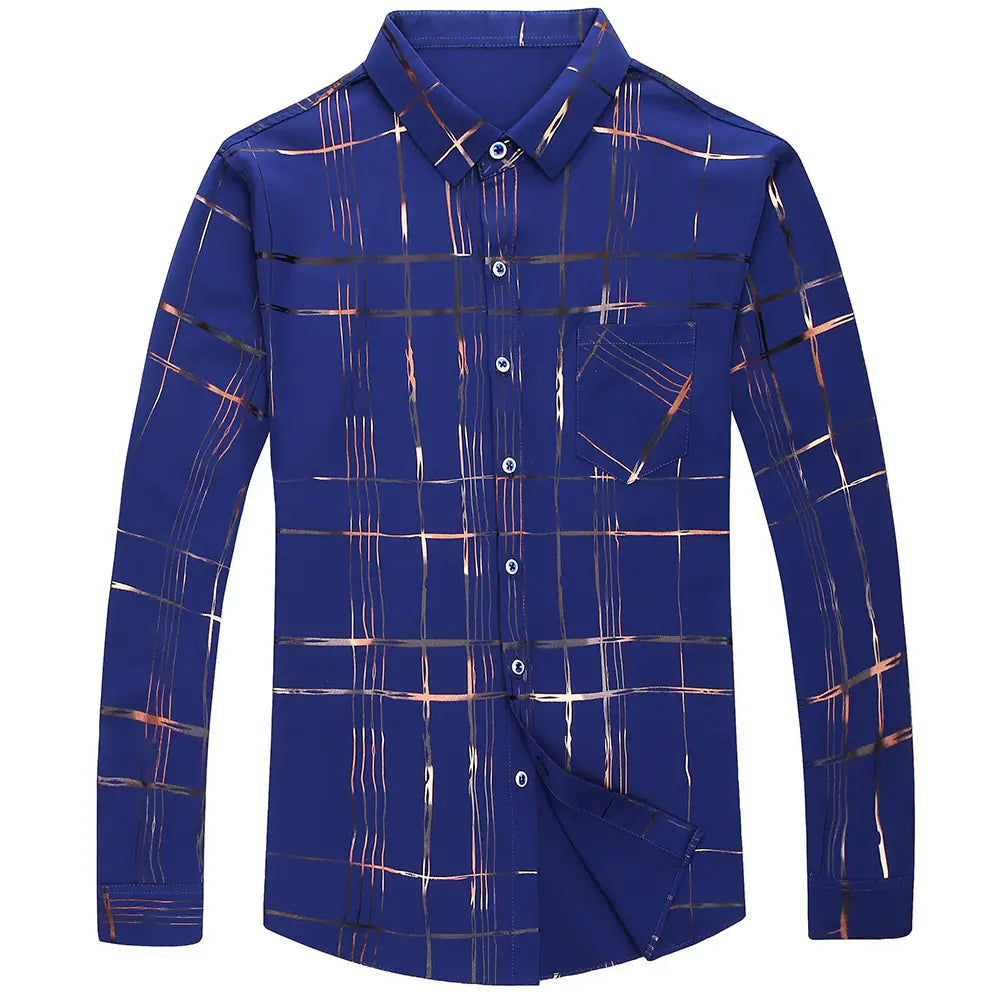 Camisa casual de moda para hombre en poliéster y elastano