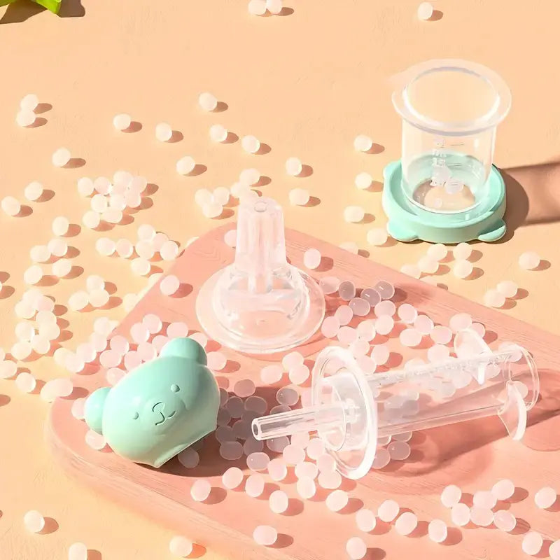 Jeringa de silicona para la suministro de medicamentos y chupete para bebés