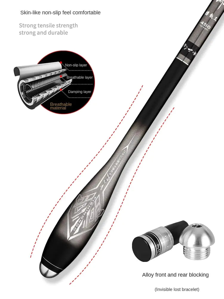 Caña de pescar telescópica ultraligera de carbono 28 Tune de 2,7 a 6,3 m