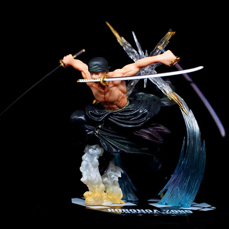 Figura de exhibición de One Piece Zoro estilo tres espadas