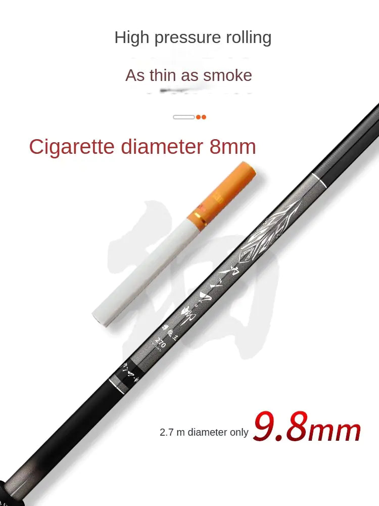 Caña de pescar telescópica ultraligera de carbono 28 Tune de 2,7 a 6,3 m