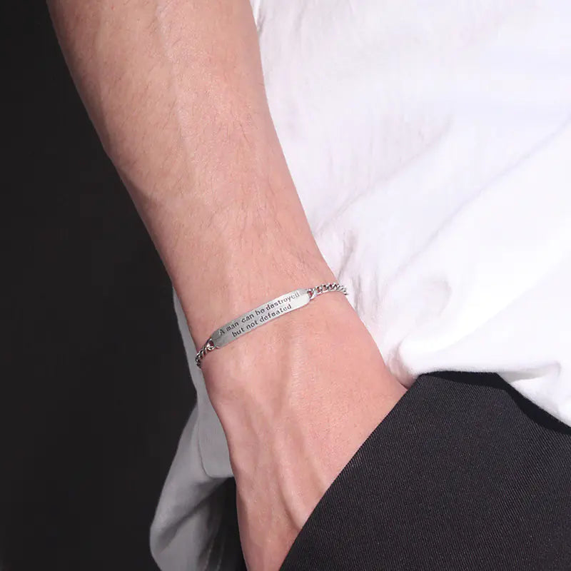 Pulsera de plata tailandesa vintage para hombre.