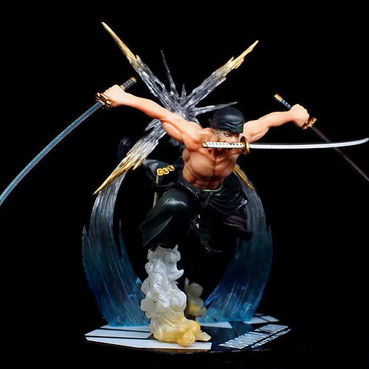Figura de exhibición de One Piece Zoro estilo tres espadas