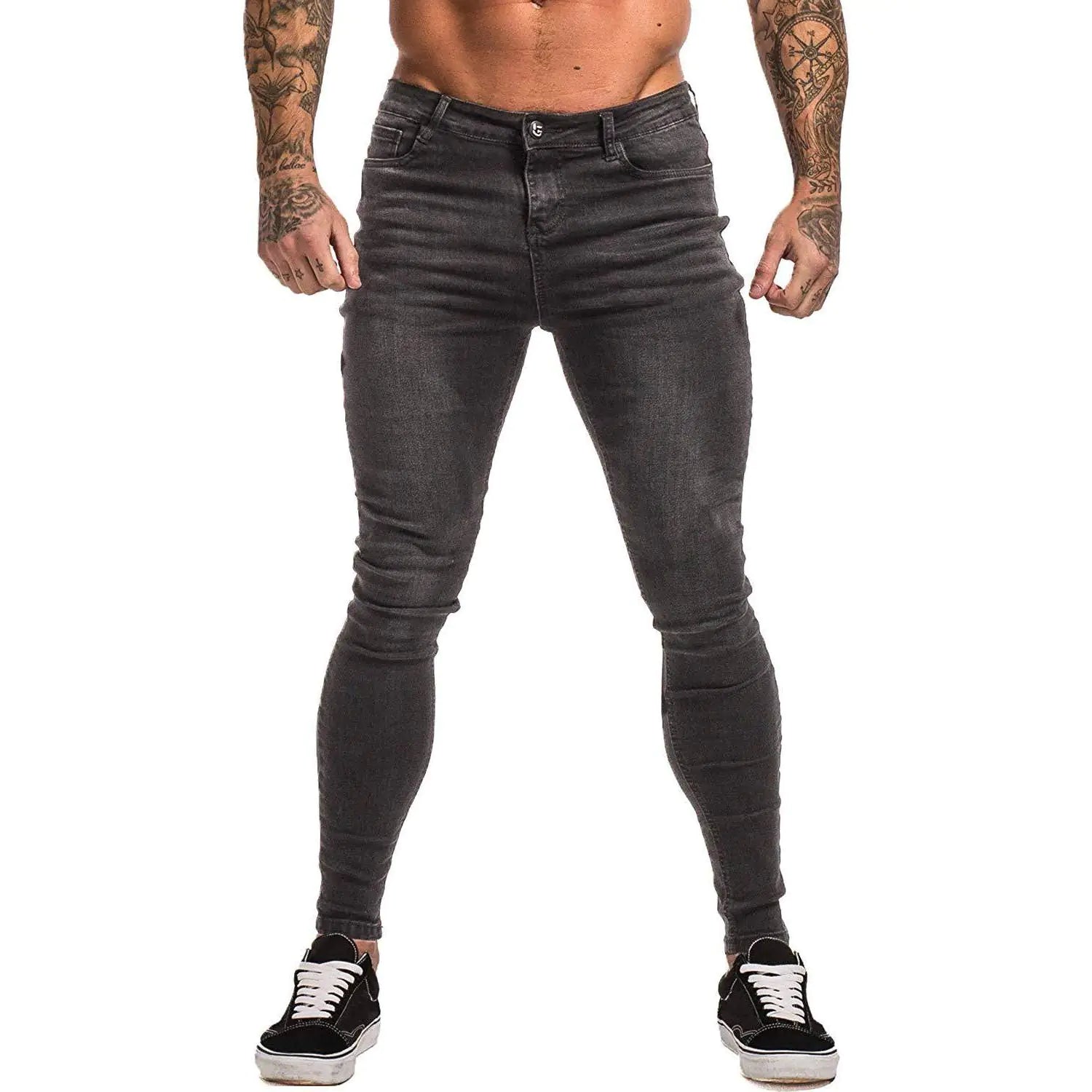 Vaqueros ajustados elásticos  azul para hombre