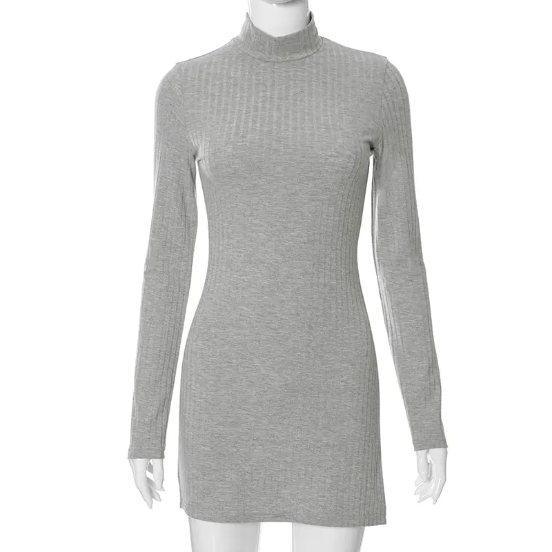 Vestido casual de manga larga para mujer - Otoño/Invierno