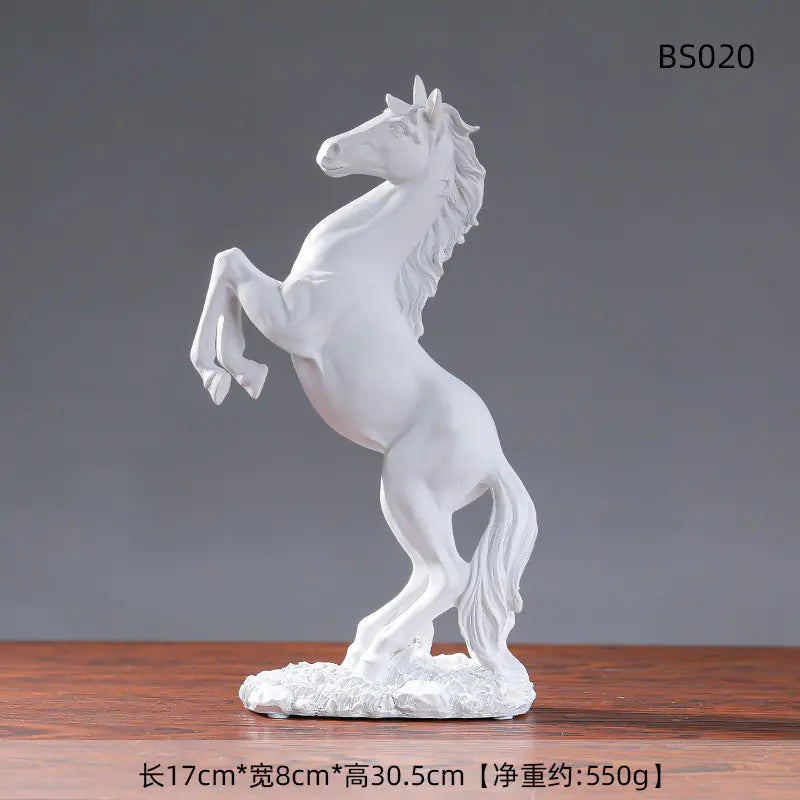 Figura decorativa de caballo estilo europeo para hogar u oficina