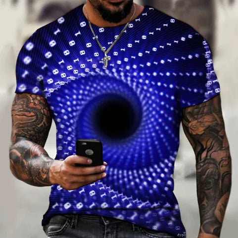 Camiseta de poliéster para hombre de la calle Harajuku Fashion