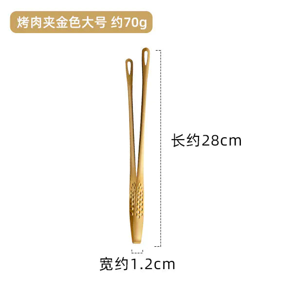 Pinzas coreanas para barbacoa de acero inoxidable para asar a la parrilla