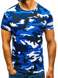 Camiseta de camuflaje para hombre en poliéster/spandex
