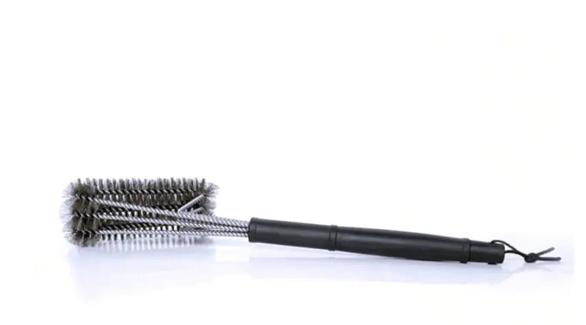 Cepillo de limpieza para parrilla de barbacoa de acero inoxidable de 12 pulgadas