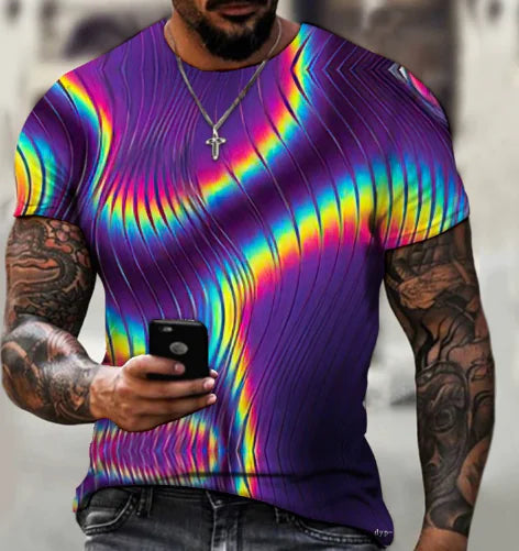 Camiseta de poliéster para hombre de la calle Harajuku Fashion