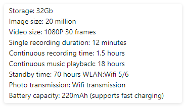 Gafas con camara inteligente IA
