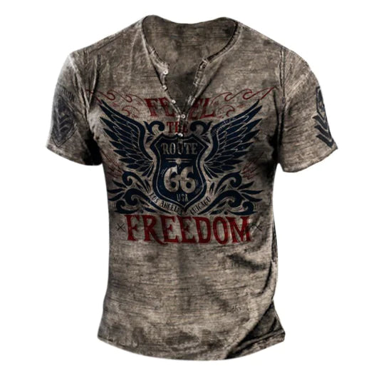 Camiseta de algodón estilo punk retro de moda callejera para hombre