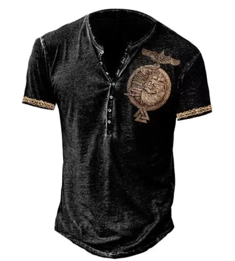 Camiseta de algodón estilo punk retro de moda callejera para hombre