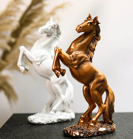 Figura decorativa de caballo estilo europeo para hogar u oficina