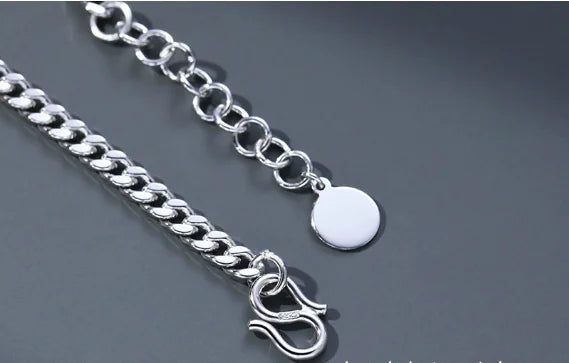 Pulsera de plata tailandesa vintage para hombre.