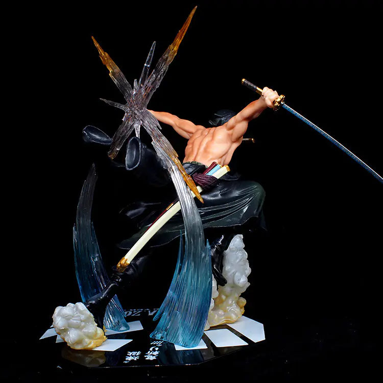 Figura de exhibición de One Piece Zoro estilo tres espadas