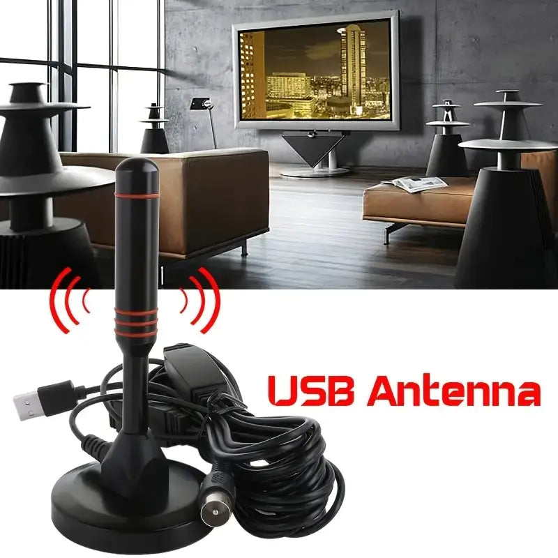 Antena de TV con ventosa para interiores y exteriores