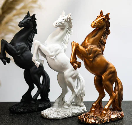 Figura decorativa de caballo estilo europeo para hogar u oficina