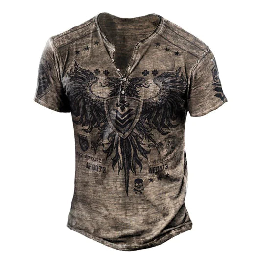 Camiseta de algodón estilo punk retro de moda callejera para hombre