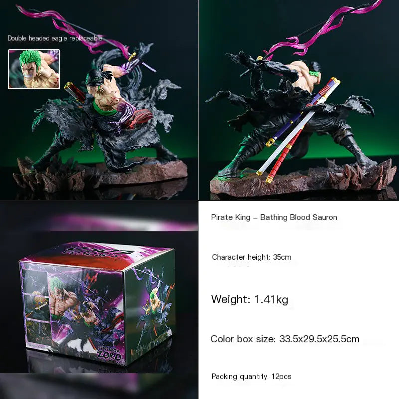 Figura de Zoro de dos cabezas de One Piece (directa de fábrica)