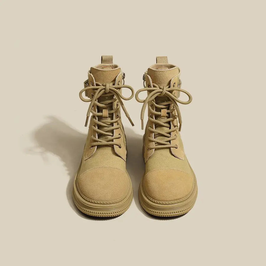 Botas Martin de suela gruesa estilo británico para mujer