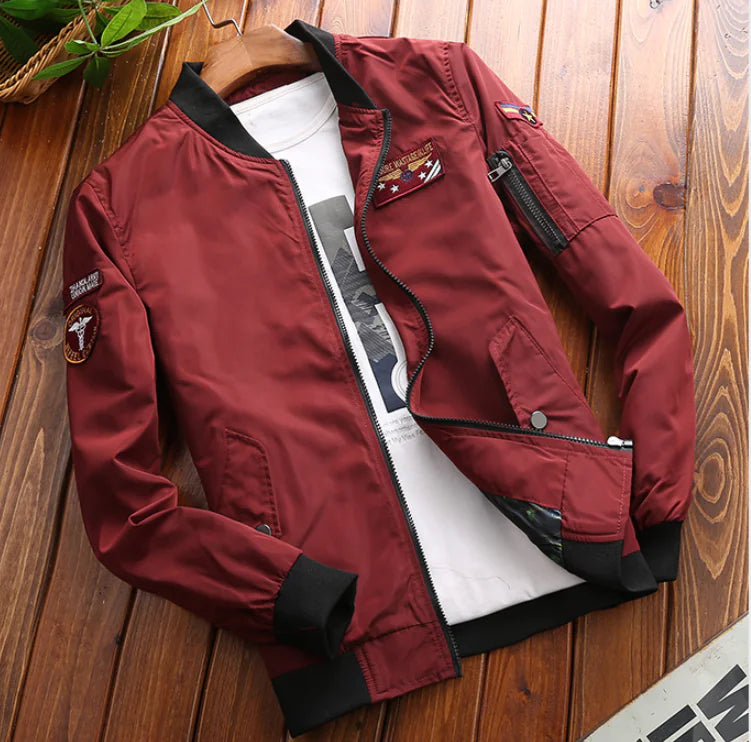 Men's Casual Autumn Jacket - Loose Fit Bomber Coat